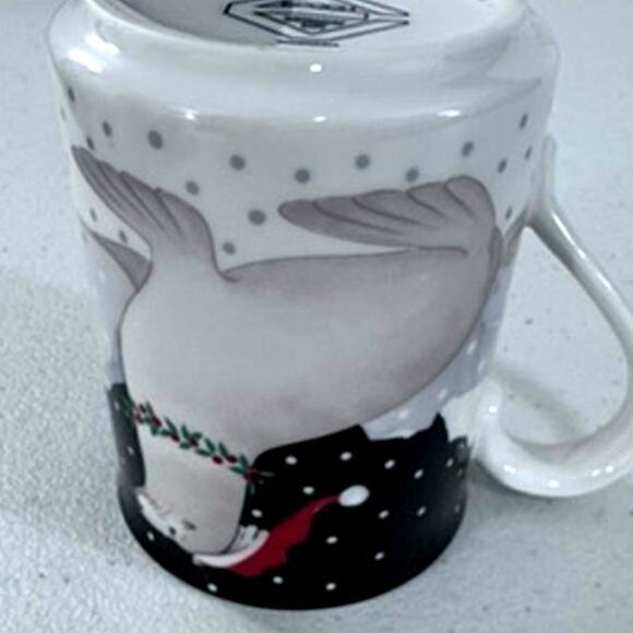 "NORITAKE" Epoch Christmas Party Mugs ,Seals, Micro, Oven, and Dishwasher Safe - Picture 7 of 7
